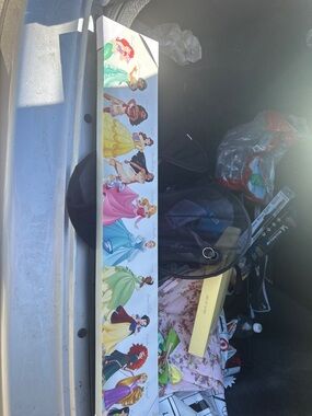 Disney Princess Dress-Up Wall Art Strip in Pink, Blue, Yellow, Green